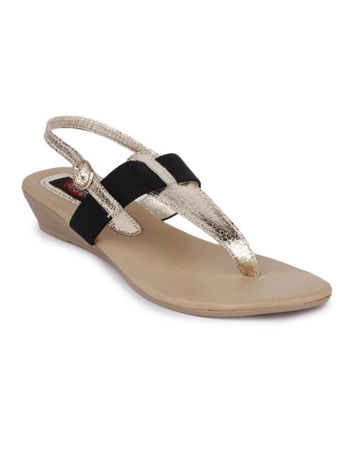 black leatherette wedge - 10428376 - Very Small Image - 1