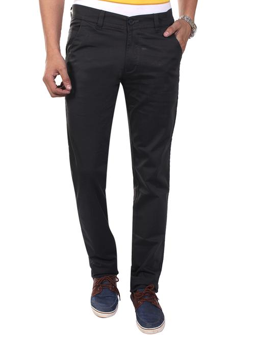 coffee cotton casual trousers - 10429492 - Very Small Image - 1