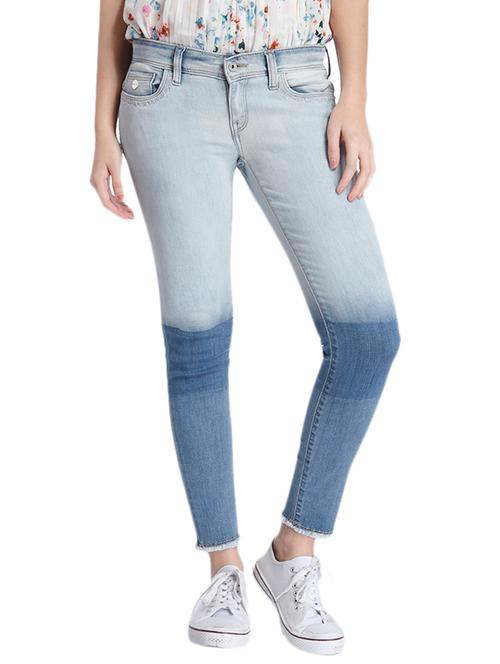 shaded blue cotton blend jeans - 10430147 - Very Small Image - 1