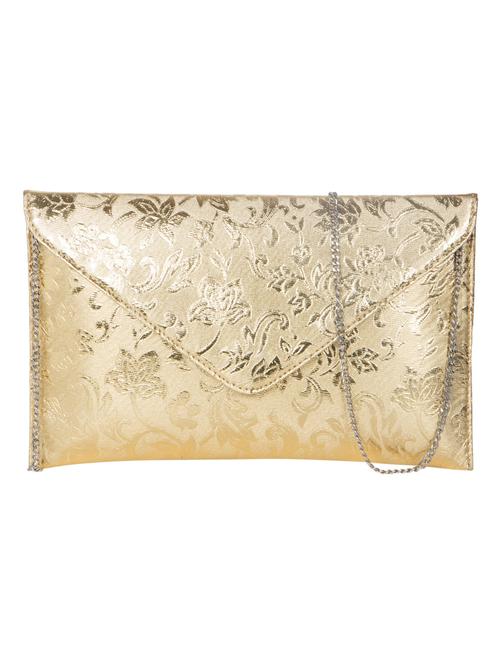 gold leatherette (pu) envelope clutch - 10431864 - Very Small Image - 1