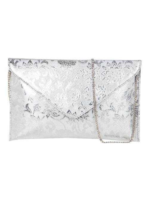 silver leatherette (pu) clutch - 10431865 - Very Small Image - 1