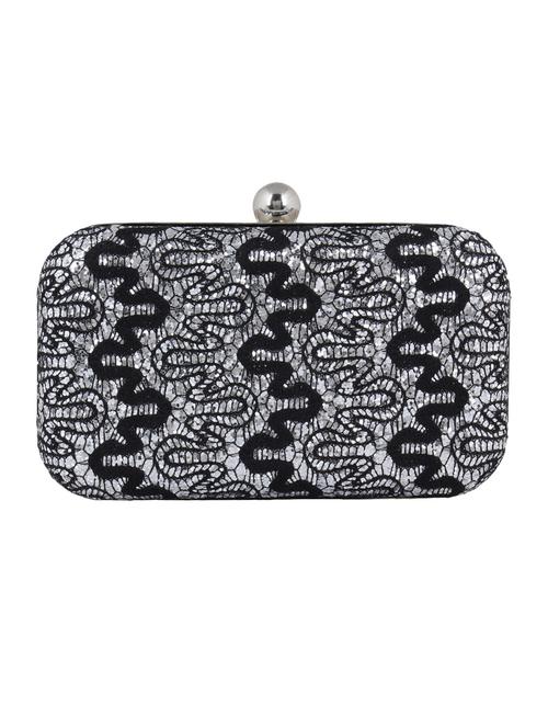 silver colored leatherette clutch - 10435350 - Very Small Image - 1