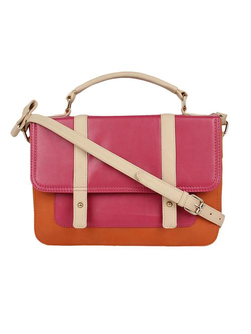 multi colored leatherette satchel - 10435369 - Very Small Image - 1