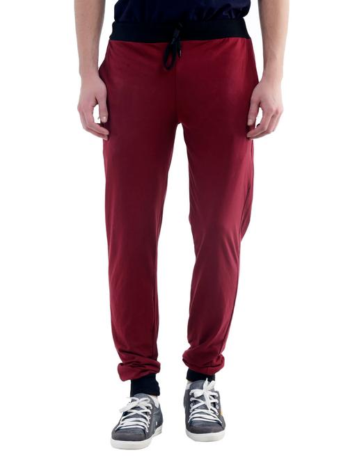 red cotton blend track pant - 10438530 - Very Small Image - 1