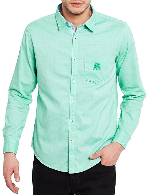 ice green cotton casual shirt - 10443066 - Very Small Image - 1