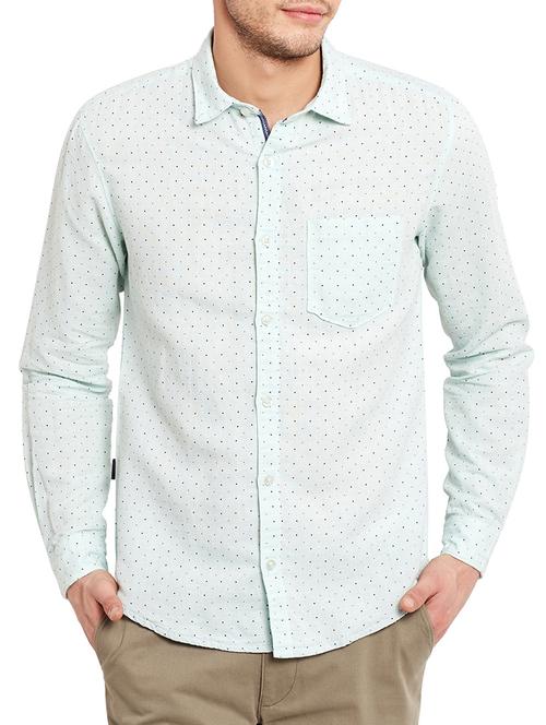 light blue cotton casual shirt - 10443078 - Very Small Image - 1