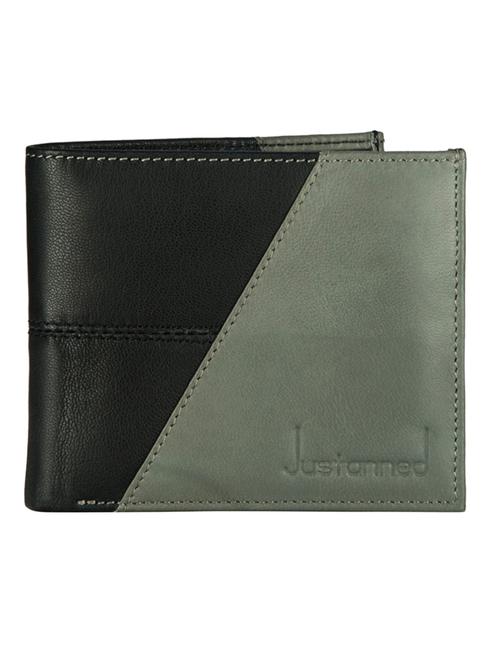 black, grey leather wallet - 10443901 - Very Small Image - 1