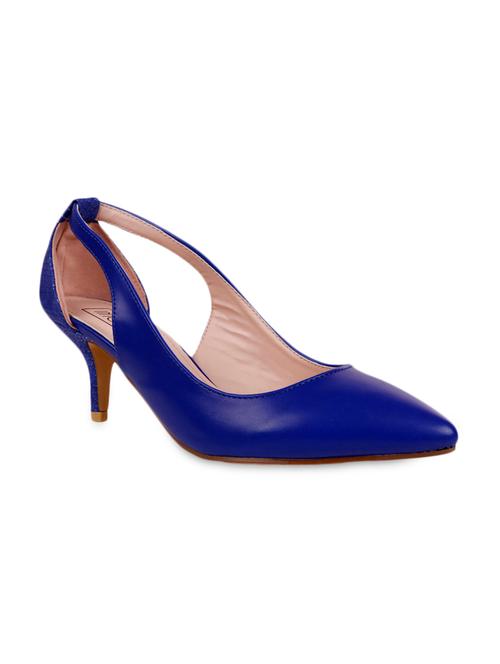 royal blue and snakeskin kitten heel pumps - 1044828 - Very Small Image - 1
