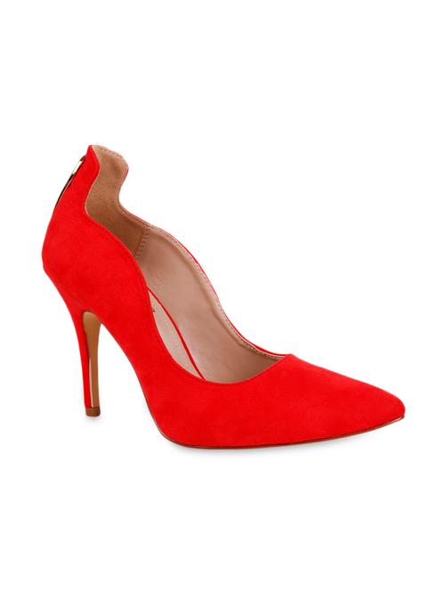 keyhole cutout red suede stiletto pumps - 1044831 - Very Small Image - 1