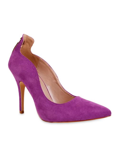 keyhole cutout purple suede stiletto pumps - 1044832 - Very Small Image - 1