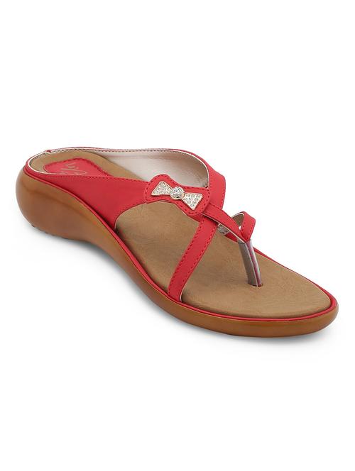 red leatherette sandal - 10451210 - Very Small Image - 1