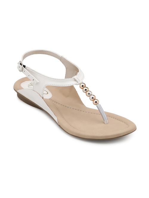 white leatherette sandal - 10451236 - Very Small Image - 1