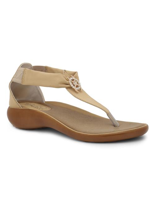 beige leatherette sandal - 10451262 - Very Small Image - 1