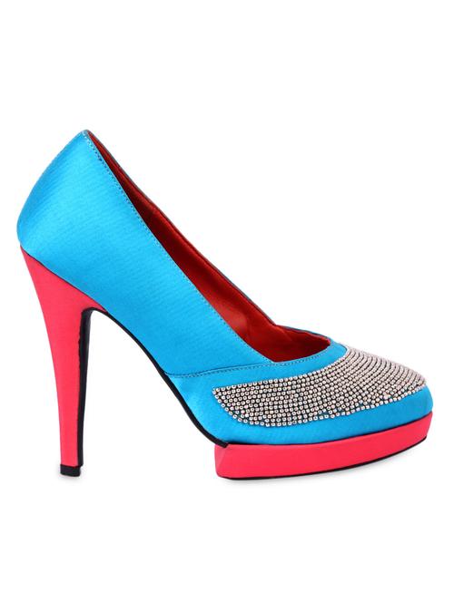 embellished turquoise stilettoes - 1045132 - Very Small Image - 1
