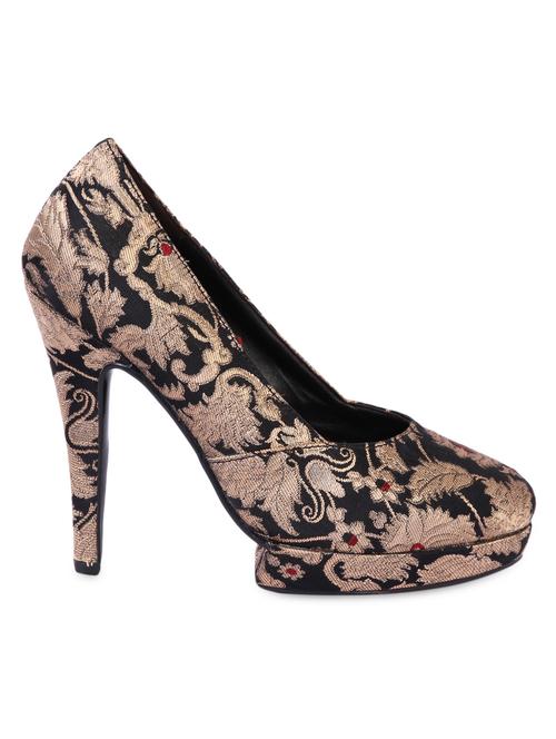 black brocade stilettoes - 1045145 - Very Small Image - 1