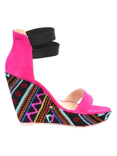 pink suede platform wedges - 1045176 - Very Small Image - 1