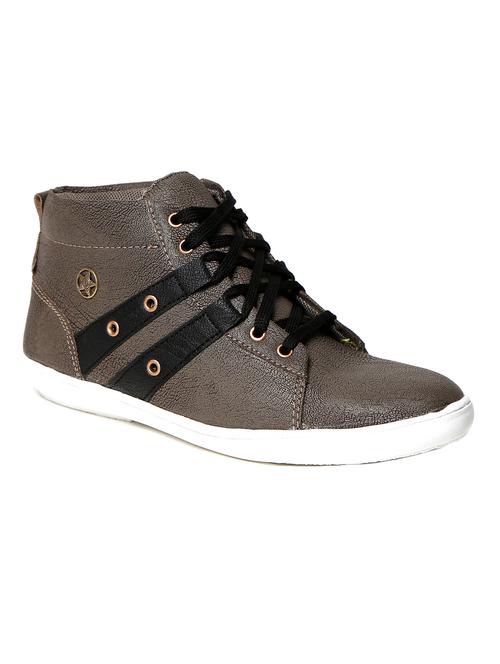 grey leatherette sneakers - 10451809 - Very Small Image - 1