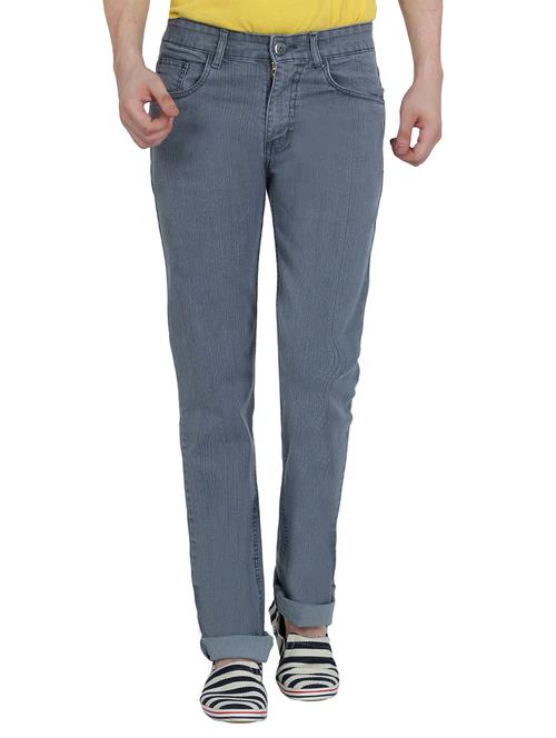 light grey cotton lycra jeans - 10452572 - Very Small Image - 1