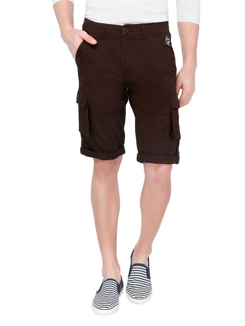 brown cotton shorts - 10452667 - Very Small Image - 1