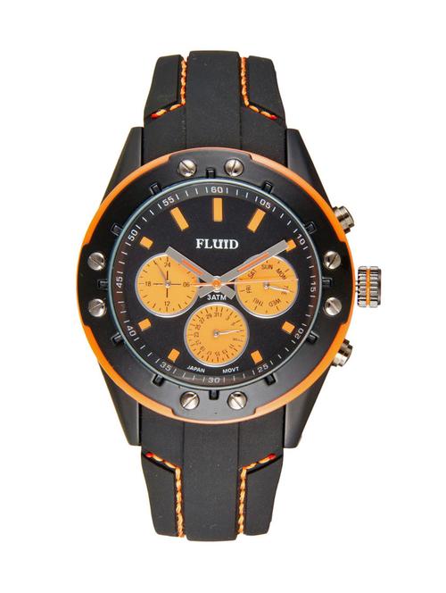 black color, pvc- silicone analog watch - 10453324 - Very Small Image - 1