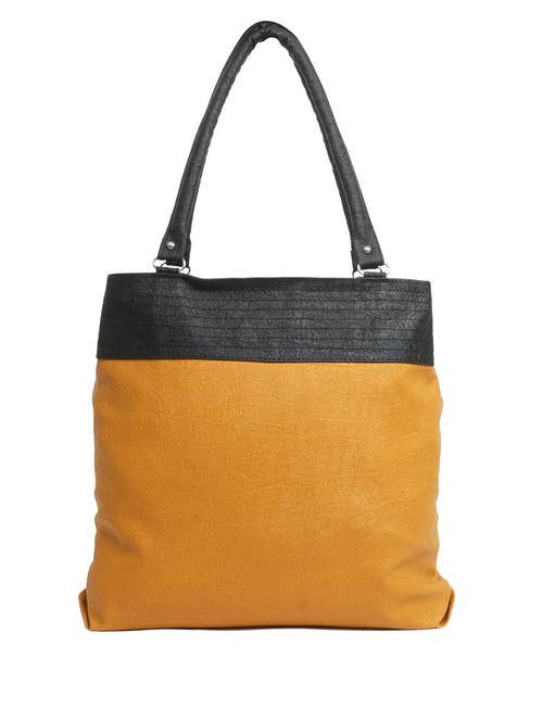 yellow leatherette handbag - 10454280 - Very Small Image - 1