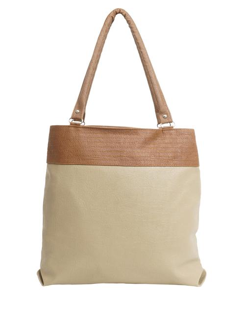 beige leatherette handbag - 10454281 - Very Small Image - 1