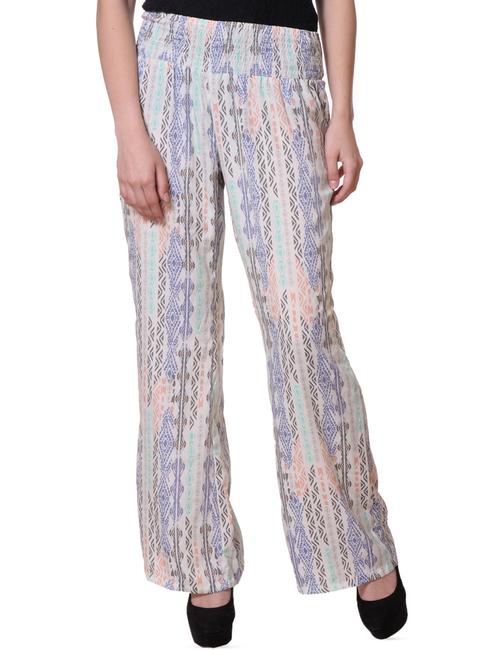aztec inspired printed polyester palazzo - 1046613 - Very Small Image - 1