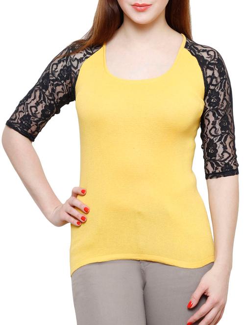 yellow poly cotton top - 10466923 - Very Small Image - 1