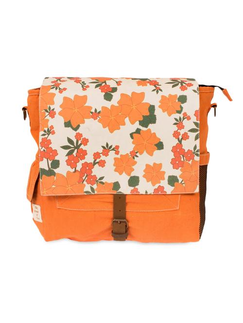 floral printed cotton canvas backpack - 1046844 - Very Small Image - 1