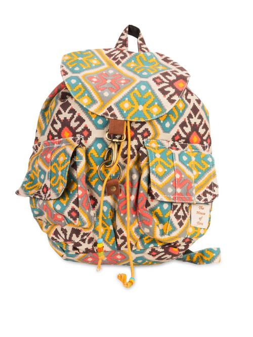 ikat printed cotton canvas backpack - 1046860 - Very Small Image - 1