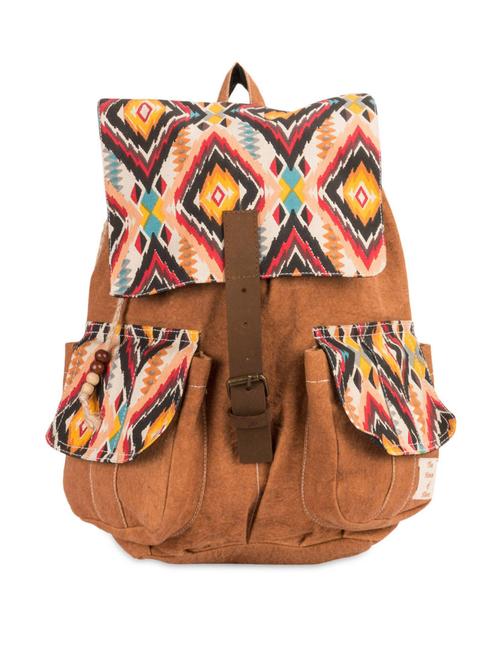 ikat printed cotton canvas backpack - 1046863 - Very Small Image - 1