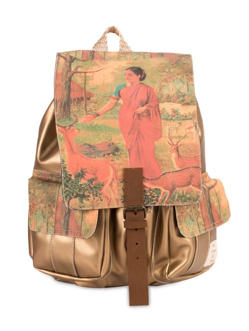 graphic printed cotton canvas backpack - 1046868 - Very Small Image - 1