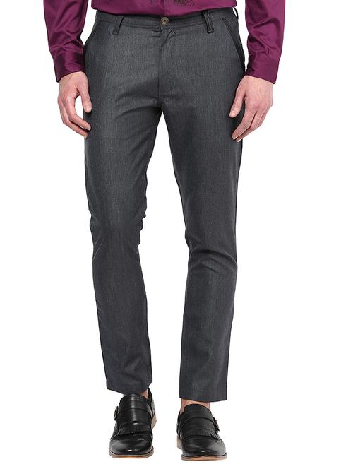 grey cotton chinos - 10471467 - Very Small Image - 1