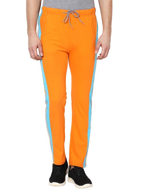orange cotton full length track pant - 10471514 - Very Small Image - 1