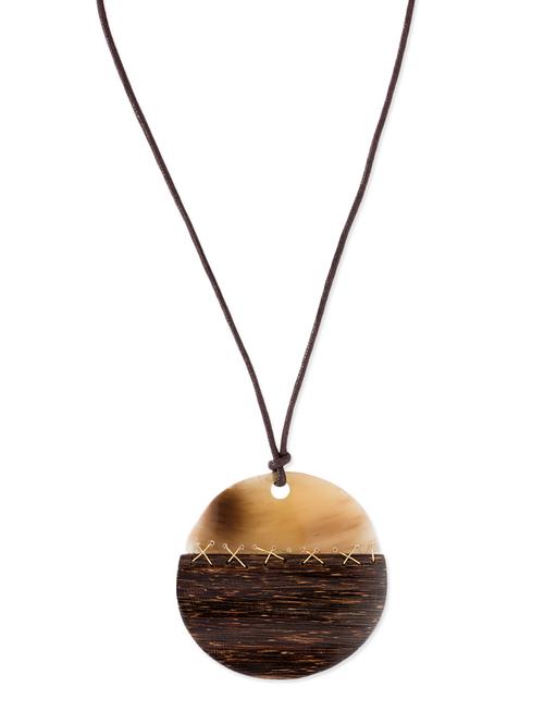 gold leatherette necklace - 10475745 - Very Small Image - 1