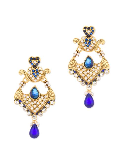 gold brass earring - 10476022 - Very Small Image - 1
