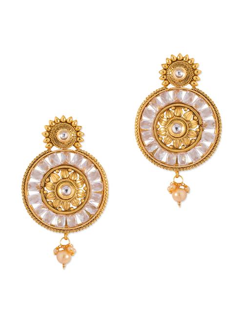 gold alloy, stone earring - 10476077 - Very Small Image - 1