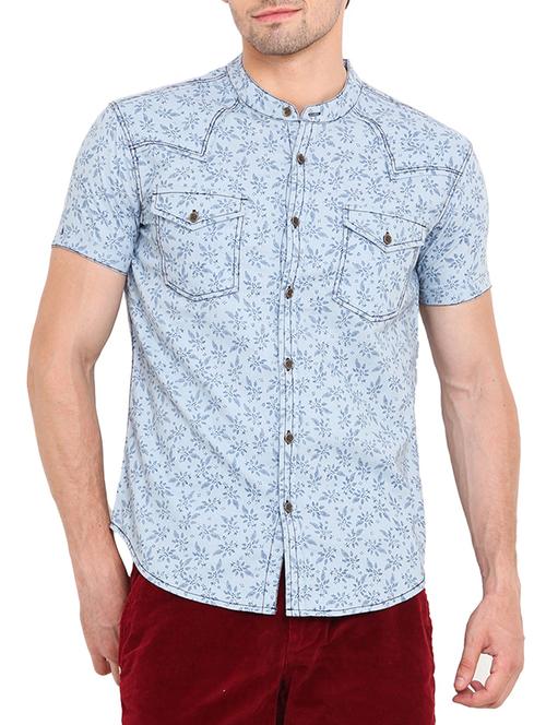 light grey cotton casual shirt - 10477993 - Very Small Image - 1