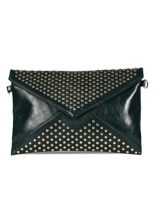 studded leatherette clutch - 1048024 - Very Small Image - 1