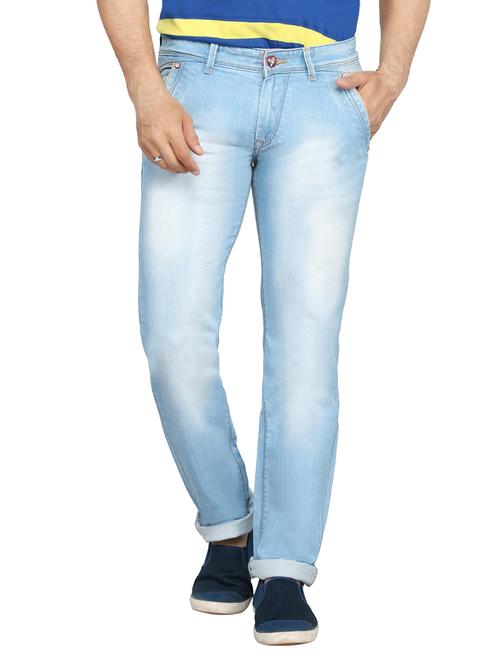 light blue cotton lycra jeans - 10481323 - Very Small Image - 1