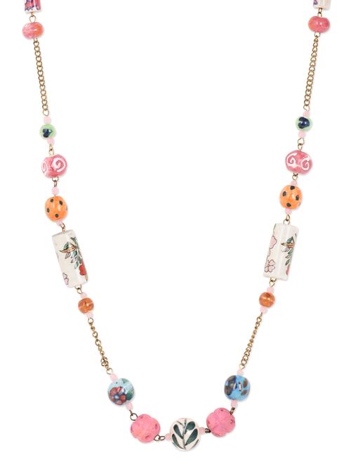 printed multibead chain necklace - 1048249 - Very Small Image - 1
