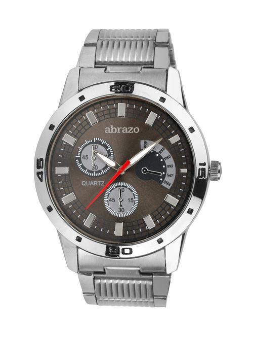 grey colored metal alloy quartz chronograph watch, with day diasplay - 10484760 - Very Small Image - 1