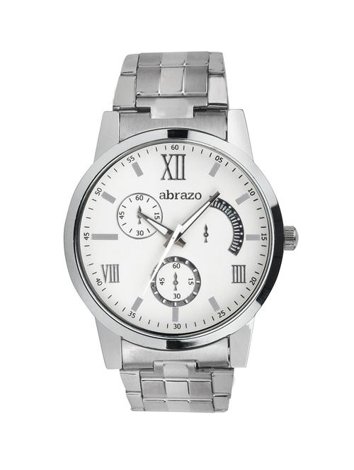 white colored metal alloy chronograph wrist watch - 10484764 - Very Small Image - 1