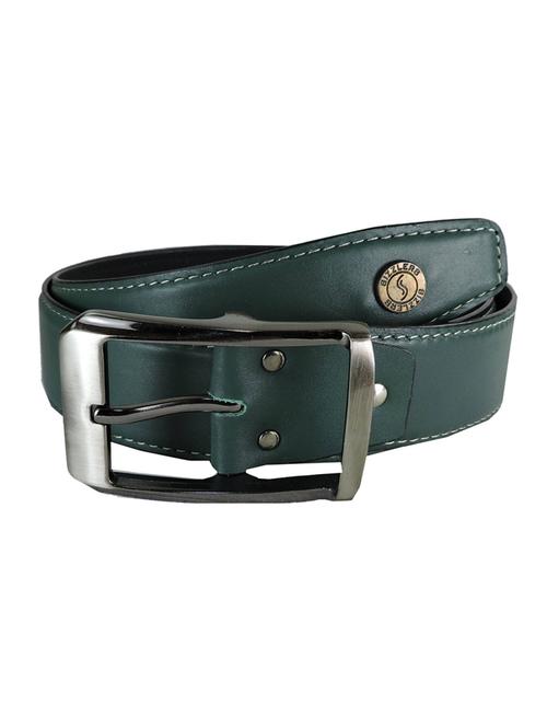Green colored leather belt - 10486908 - Very Small Image - 1