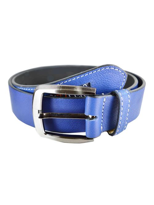 Blue colored leather belt - 10486962 - Very Small Image - 1