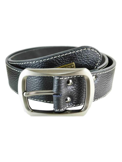 Black colored leather belt - 10486968 - Very Small Image - 1