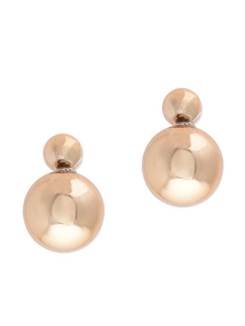 golden color metal alloy earrings - 1048930 - Very Small Image - 1
