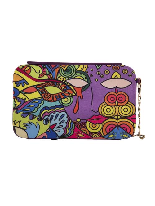 multicoloured digital print clutch - 10491257 - Very Small Image - 1