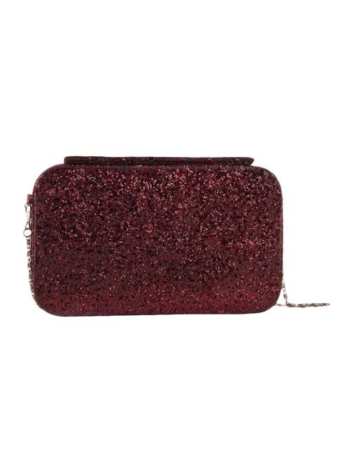 maroon sequined box clutch - 10491258 - Very Small Image - 1