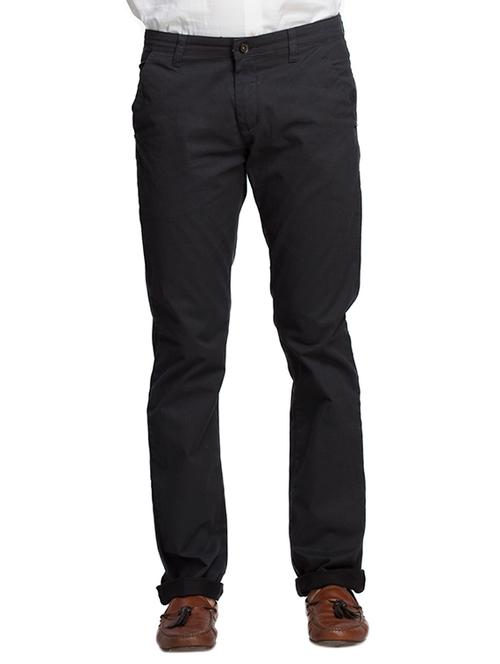 black cotton casual trousers - 10493779 - Very Small Image - 1
